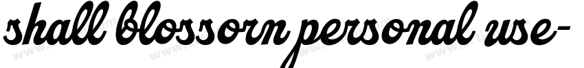 shall blossorn personal use字体转换
